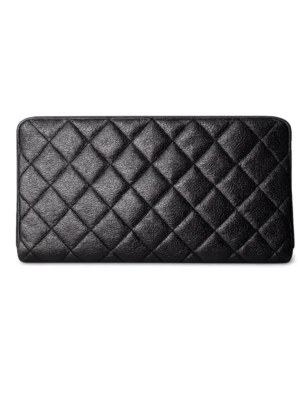 CHANEL Black Caviar Quilted Clutch Pochette A65738 12A Full Set - Picture 2 of 12